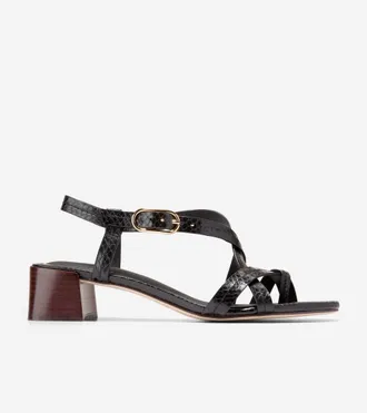 Cole Haan Womens Dillon Block Heel Thong Sandals - Black Size 10.5