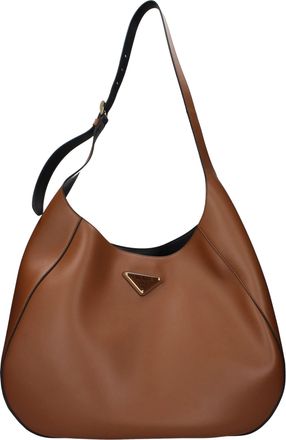 Prada Damess Bruin/Cognac Leren Schoudertassen