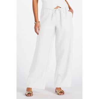 Bishop + Young Positano Drawstring Pant in White at Nordstrom, Size Medium