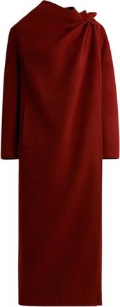 Kiton Truien & Vesten, Dames, Rood, S, Kasjmier, Kasjmier Overjas met Sartoriale Knoop