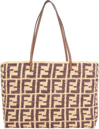 Fendi Tassen, Dames, Veelkleurig, ONE Size, Roll Large Paglia Crochet