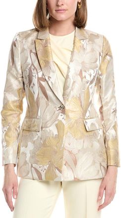 Anne Klein Jacquard Peak Lapel Jacket