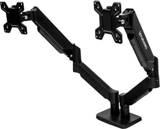 OEM Soporte Para Monitor Furvero Hk005, 2 Brazos, Resorte De Gas, Negro N