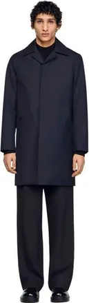 Sandro Waterproof raincoat in Navy Blue at Nordstrom, Size Xx-Large