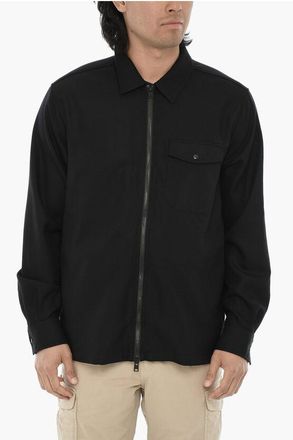 Woolrich Virgin Wool Overshirt with Zip Closure size Xl