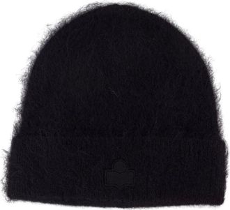 Isabel Marant Accessoires, Dames, Zwart, ONE Size, Wol, Peeta Beanie