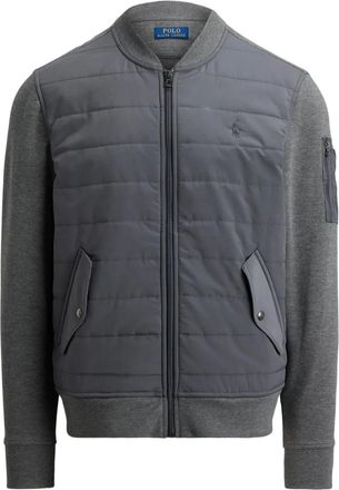Polo Ralph Lauren quilted bomber jacket - men - Nylon/Cotton/Polyester - L - Grey