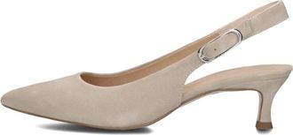 Unisa Schoenen, Dames, Beige, 38 EU, Witte Ibon Slingback Schoenen