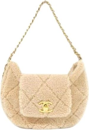 Chanel Borsa a spalla Pre-owned in shearling dagnello - - Pre-owned - Donna - Beige - ONE SIZE