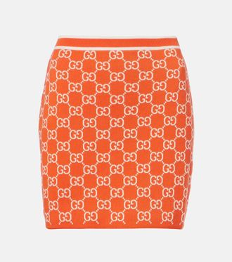 Gucci GG cotton jacquard miniskirt
