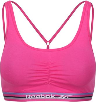 Reebok Womens Jackie Bra Top Cotton Jersey Bralet Laser Pink M-L
