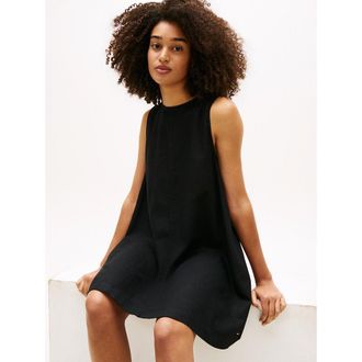 Tommy Jeans Mouwloze jurk van linnen en viscose