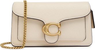 Coach Tabby 19 Grained Leather Wristlet bag - White - One Size