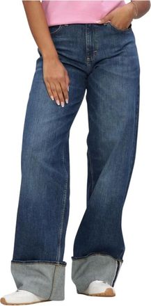 Lee Jeans, Dames, Blauw, W31 L33, Katoen, Rider Loose Wide Jeans