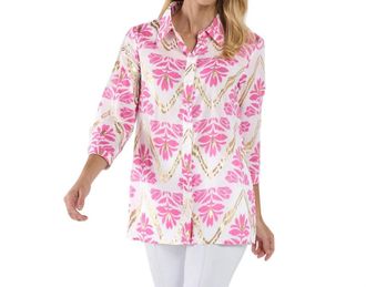 Jude Connally Sharon Top In Gilded Flora White Gold