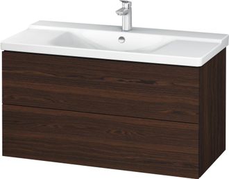 Duravit Duravit L-cube Mueble De Pared 1020mm, Profundidad 481, 2 Cajones, Adecuado Para P3 Comfort Art&iacute;culo 233210, Color: Nogal Cepillado Chapa De Madera Au