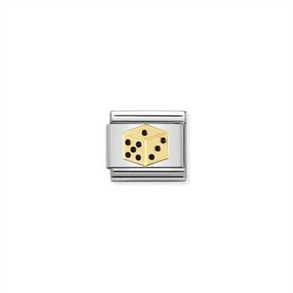 Nomination Unisex Composable Classic Travel Links In Dice/ Gold