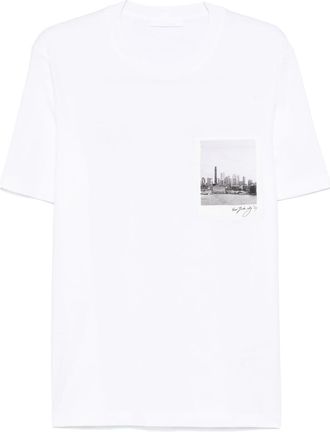 Helmut Lang T-shirt Skyline Postcard - Bianco