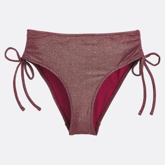 La Redoute Collections Gebreide bikinislip met hoge taille en metallic vezels