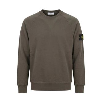 Stone Island Crewneck Sweatshirt - male - Stone Island - Sweatshirts - Brown - M - Sweatshirts & Hoodies