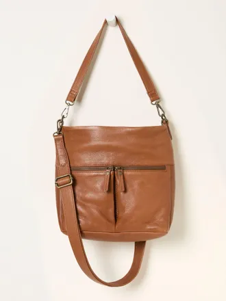 Fat Face FatFace Bella Tan Brown Zip Detail Bag