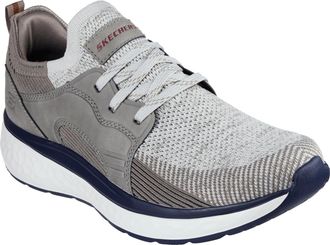 Skechers Mens Lancer Dalton Sneaker, Taupe Multi Knit/Synthetic, 10.5 UK