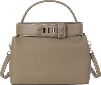 Tiffany & Fred Structured Leather Top Handle Satchel