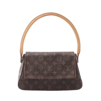 Louis Vuitton Pre-owned Mini Looping Monogram Coated Canvas Handbag - Dames - Pre-owned - Bruin - Maat: ONE Size Leer