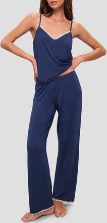 Eberjey Frida Cami Pajamas in Navy/Ivory at Nordstrom, Size Medium