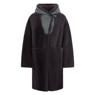 PESERICO Jassen, Dames, Zwart, M, Lamsvacht Jas