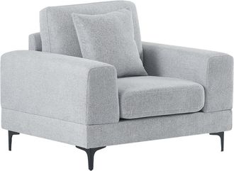 Vente-Unique Sill&oacute;n en tela texturizada gris claro JAMOLO