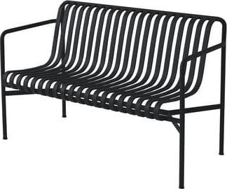 HAY Bench with backrest Palissade - Black - Epoxy paint - Designer Ronan & Erwan Bouroullec