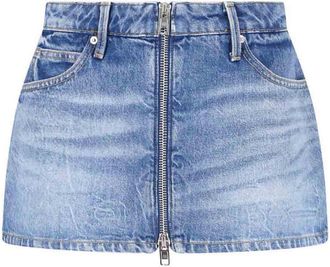 Alexander Wang Mini Zip Denim Skirt