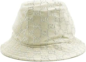 Gucci Pre-owned Accessories, female, Beige, Size: ONE SIZE Pre-owned Wool hats