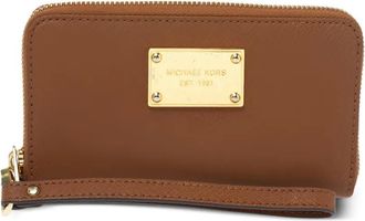 Michael Kors Portemonnee met logoplakkaat - Bruin