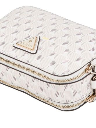 Guess Chevron-Quilted Crossbody Bag - Beige