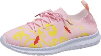 Generic 2026 Running Shoes Ladies Flyweaving Mesh Sports Casual Socks Breathable Plus Size Lightweight Sneakers (6) Pink