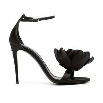 Dolce & Gabbana Dames, Schoenen, Zwart, Maat: 36 1/2 EU Satijn