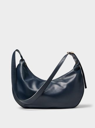Simons Womens Textured-leather rounded hobo bag Exclusive collection from Italy