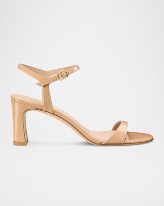Stuart Weitzman Babette Patent Ankle-Strap Sandals
