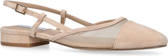 Steve Madden Womens Belinda M 215 Ballet Flats - Tan Fabric - Size UK 6