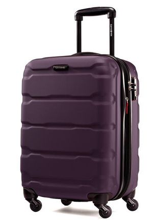 Samsonite Omni PC Checked-Medium 24-Inch Hardside Expandable Luggage with Spinner Wheels in Purple at Nordstrom