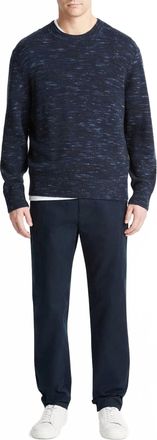 Vince Space Dye Crew Sweater In Heather Coastal Combo