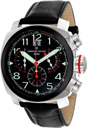 Christian Van Sant Mens Black dial Watch