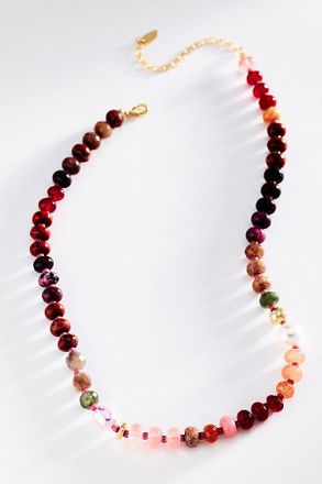 Anthropologie Rainbow Stone Necklace