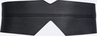 Florez jeans Womens Chalt&eacute;n Slim Leather Belt In Black