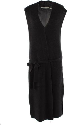 Max Mara Wollen Gilet - Dames - Spencers - Grijs - M - Wol - Truien & Vesten