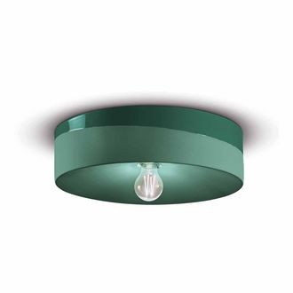 Ferroluce Ceiling Light Green Bottle d40
