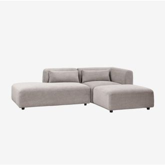 Sklum Sklum - Divano componibile angolare in 2 pezzi con chaise longue sinistra e pouf Fogler