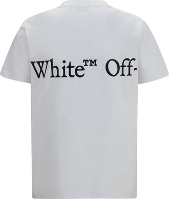 Off-white Mens Bookish Scarf T-Shirt White Cotton T-Shirts And Polos